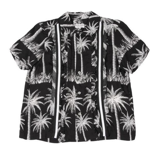 robe de chambre COMME des GARCONS Palm Printed Frill Shirt Size S(K-147363) - Picture 2 of 12