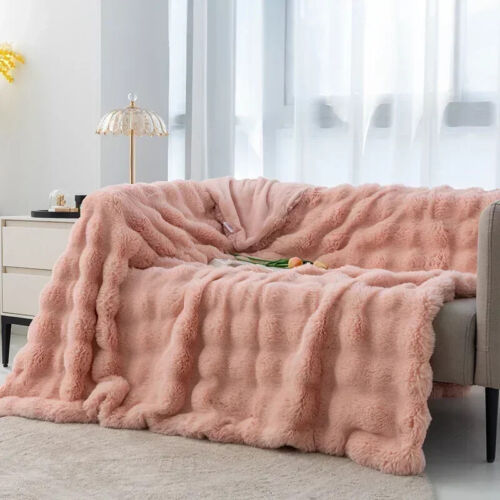 Winter Plüsch Decke Warm Super Weich Decken Bett Sofabezug Flauschig Überwurf - Bild 27 von 27