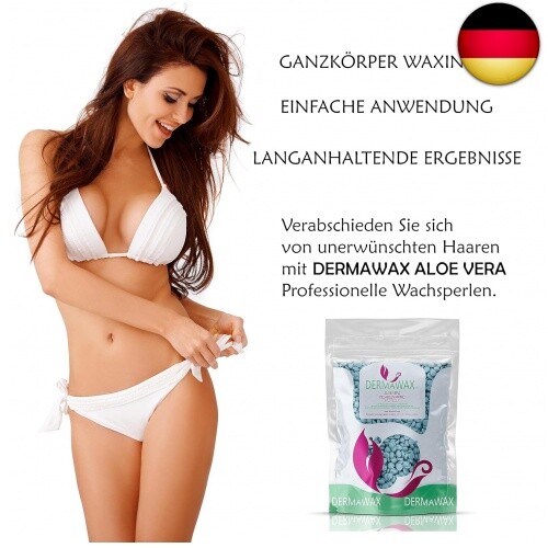 Dermawax 1 kg Aloe Vera Wachs Heisswachs Waxing Perlen Wachsperlen Wax - Bild 6 von 8