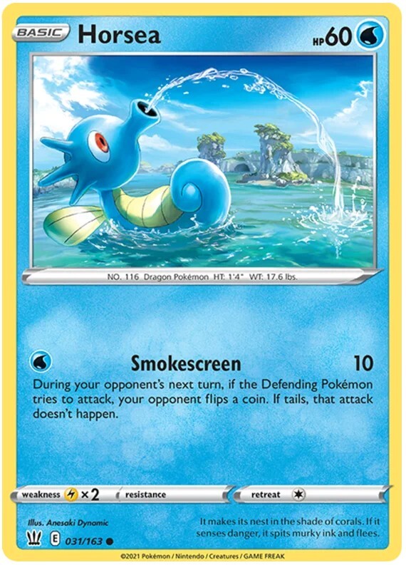 Horsea Pokemon TCG Card 031/163