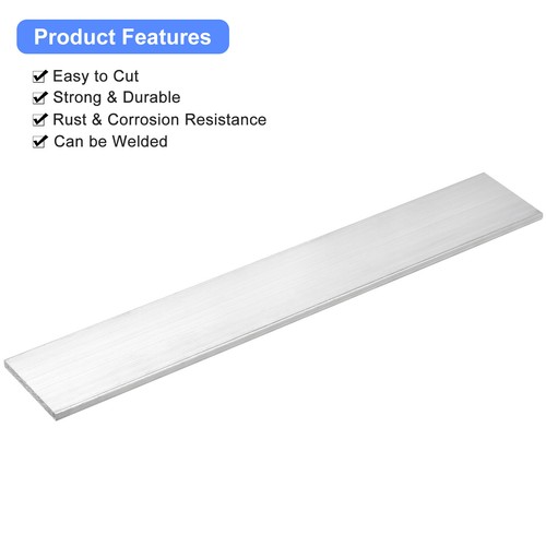 Stainless Steel Flat Bar Brushed Finish Trim Strips Sheet 12"x2"x3/16" - Picture 5 of 6