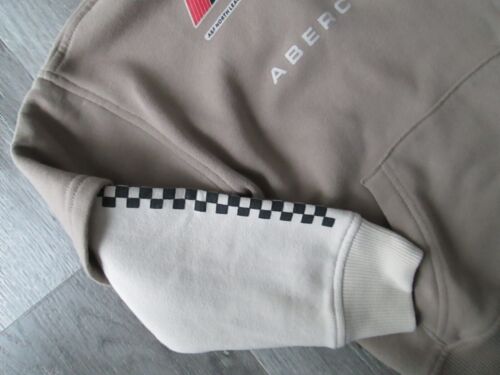 NWT! ABERCOMBIE KIDS TAUPE/BEIGE HOODED SWEATSHIRT HOODIE RELAXED FIT SZ 5/6 - Picture 5 of 8