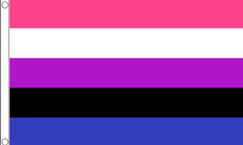 GENDERFLUID FLAG 5' x 3' Gender Fluid Identity Rainbow Gay Pride Trans LGBT - Picture 1 of 1