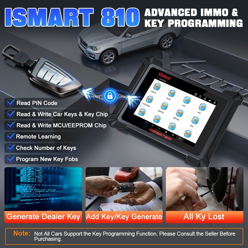 VIDENT iSmart810 Car Scanner Diagnostic Tool Topology ECU Coding Key Programming - Picture 6 of 16
