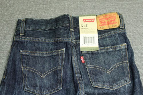 Levi 514 Straight Fit Blue Jeans Boys 8 Reg Cotton - Picture 11 of 16