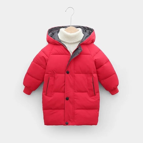 2-12Y Kids Down Outerwear Winter Boy Girls Cotton-Padded Coats Thicken Warm Long - Picture 5 of 31