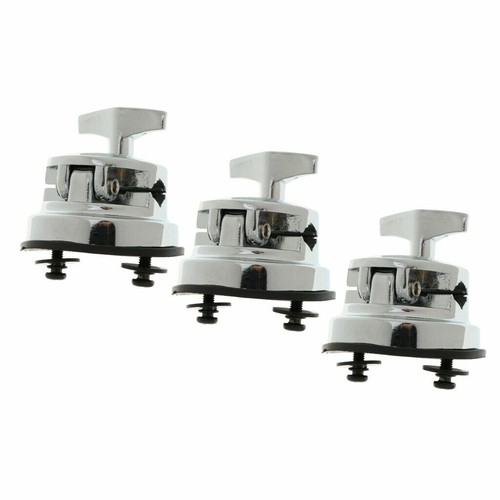 Set of 3 Floor Tom Leg Mounts For Floor Tom Legs Fit Most Any Size Floor Tom Leg - Picture 5 of 7