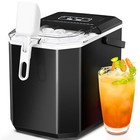 26.5lbs/24Hrs 2 Sizes of Bullet Ice Countertop Ice Maker with Self-Cleaning
