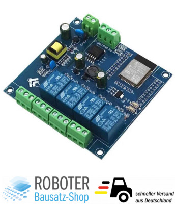 4 Kanal Relais Modul ESP32 Wifi Bluetooth ESPHome Smart Home IoT