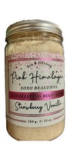 Himalayan Pink Salt Body Scrub, Exfoliating Skin Care,Strawberry Vanilla 25 Oz