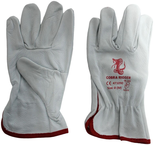 12 Pack - Protective Quality Leather Riggers Gloves. Style No: 471100. - Picture 2 of 2