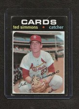 1971 Topps #117 Ted Simmons, St. Louis Cardinals, Rookie, HOF, VG!