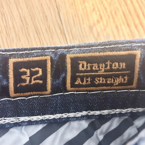 Rock Revival Men’s Size 32x32 Drayton Alt Straight Leg Distressed Cotton Jeans - Picture 7 of 7