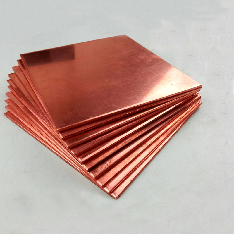 99.9% Pure Copper Plate 0.8-4mm Thick Metal Sheet Art DIY Crafts Model  Material