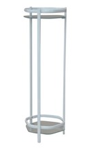 Metall Blumenständer, Pflanzständer Ständer Weiß mit 2 Glasplatten, Höhe 86 cm