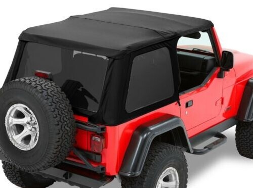 Bestop Trektop NX Black Twill Tint Windows No Doors For 97-06 Jeep Wrangler TJ - Picture 3 of 9