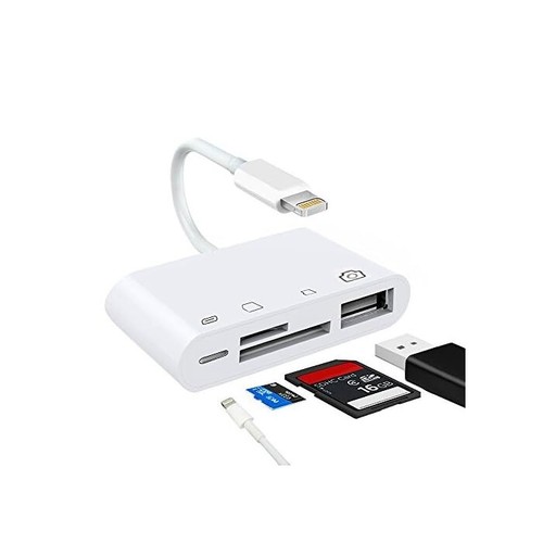 Portable 4 in 1 USB Camera SD TF Card Reader Adapter For iPhone iPod iPad IOS 13 - Picture 16 of 16