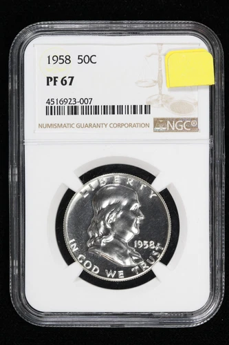 1958 Proof Franklin Half Dollar NGC PF 67 3QBU