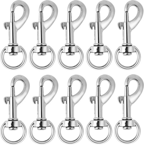 50pcs Snap Hooks for Dog Leash Collar Linking, Heavy Duty Swivel Clasp Eye Bolt - Picture 23 of 24