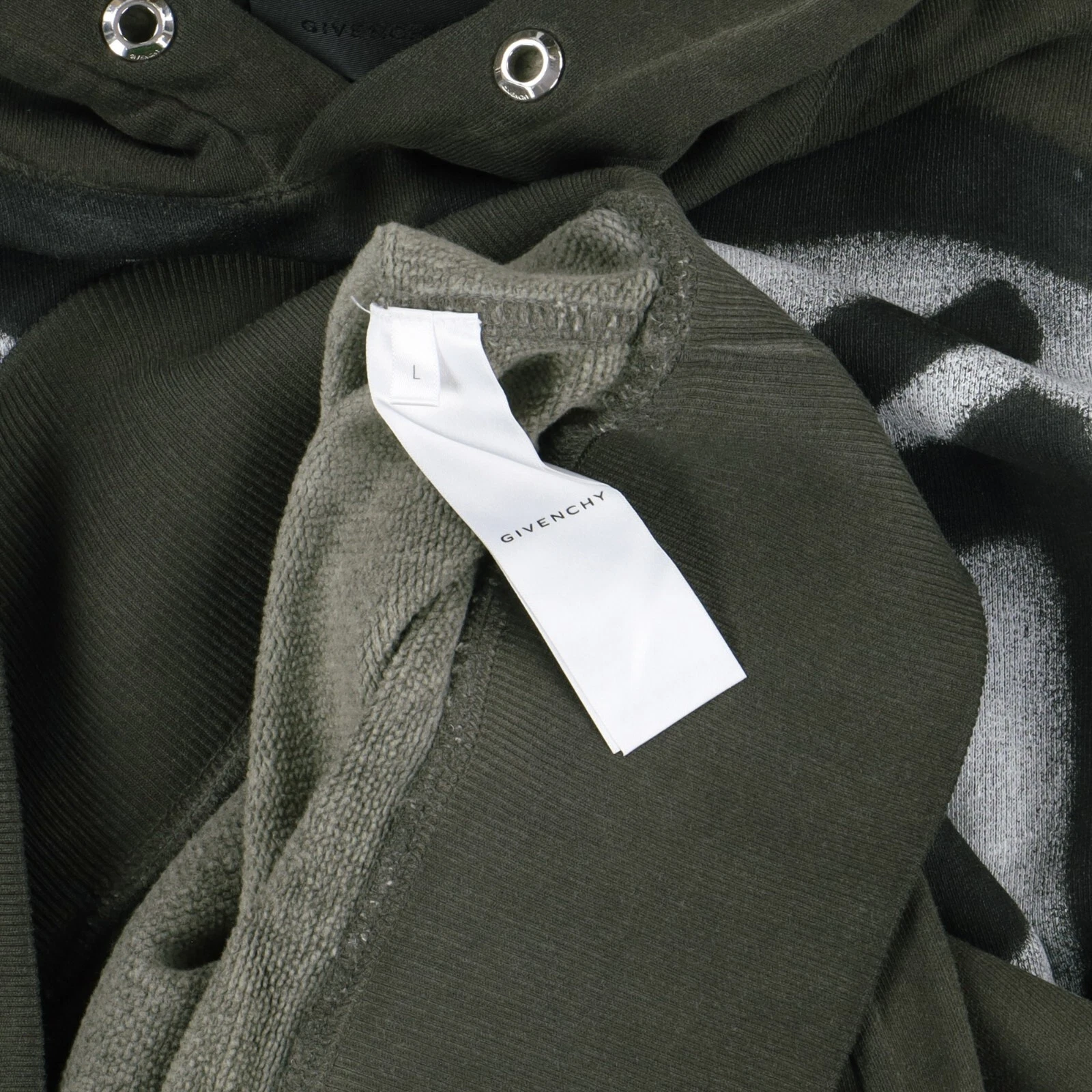 Felpa con cappuccio oversize Givenchy x Chito verde scuro Rottweiler Graffiti Taglia L $1390