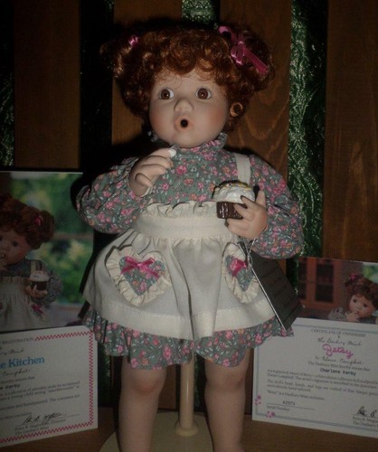 Porcelain Girl Doll Meet Betsy by Artist Elaine Campbell Kids in the Kitchen - Picture 2 of 7