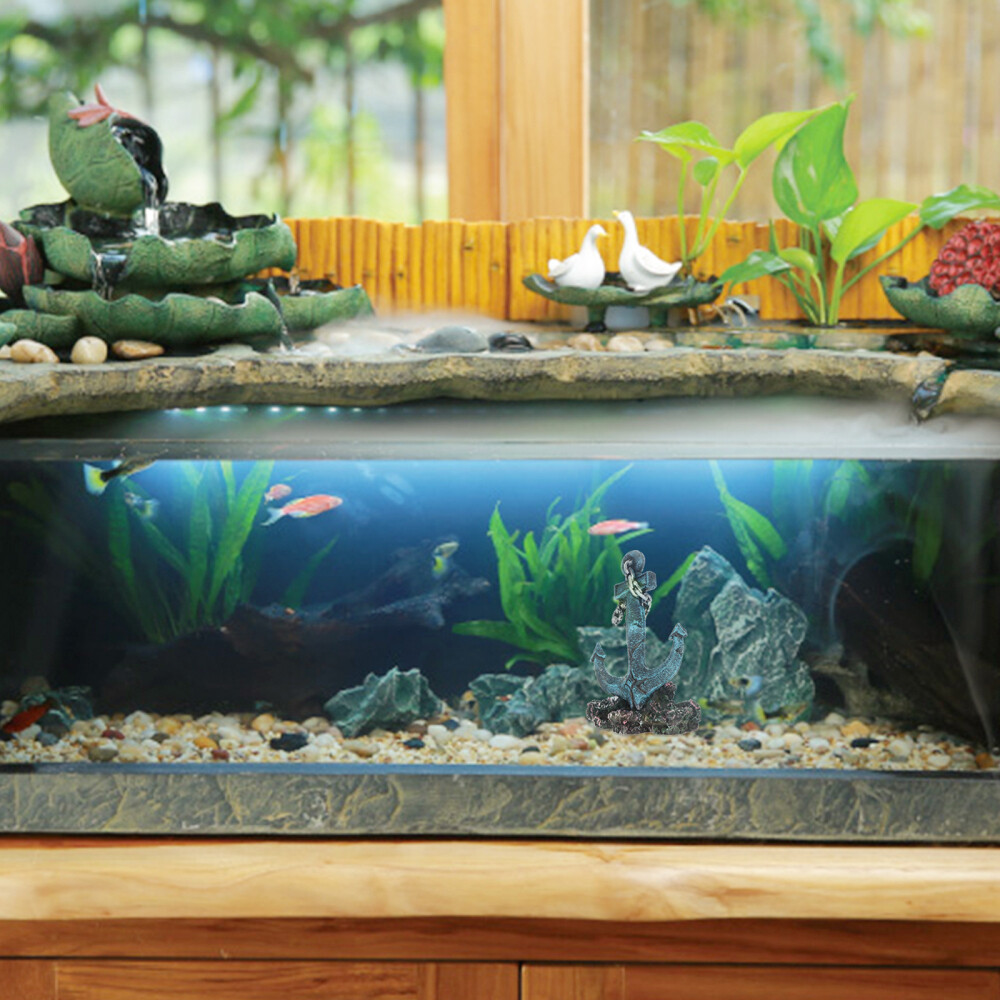 2 Pc Resin Pool Ornaments Fish Shelter Anchor Aquarium Decorations eBay