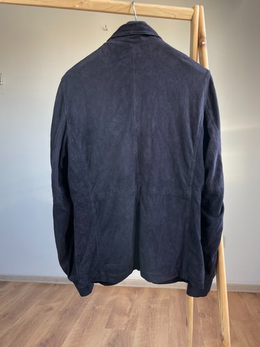 Scotch & Soda Purple Suede Leather Bomber Jacket Size L - Picture 2 of 14