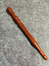 Hand carved BURMESE PADAUK Wood YARN CROCHET HOOK size K