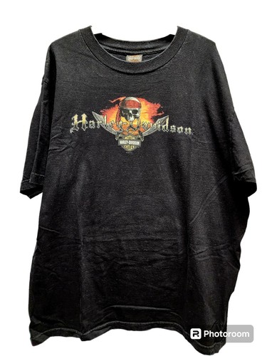 Vintage Harley Davidson Shirt Men 2XL Black Tee Daytona Beach Florida USA 2005 - Picture 2 of 5