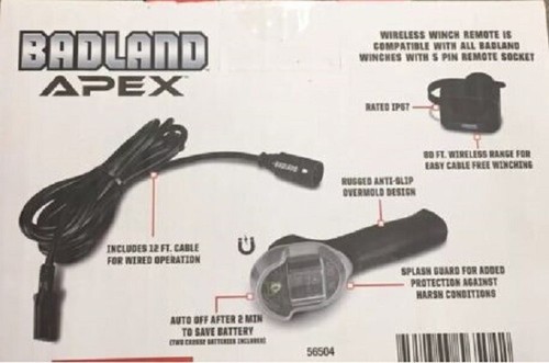 BRAND NEW Badland APEX 12,000 LB Wench Wireless Remote Control Wire and Case - Bild 2 von 2