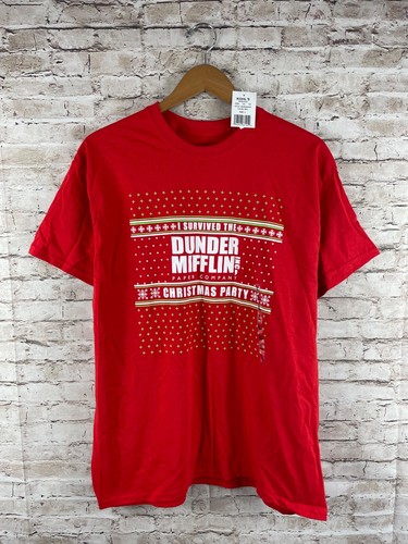 The Office - I Survived The Dunder Mifflin Christmas Party T-Shirt - Sz LARGE - Picture 8 of 9