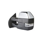 Chrome Tow Mirror Power Heated Signal Fits 2015-2020 Ford F-150 Driver LH Side