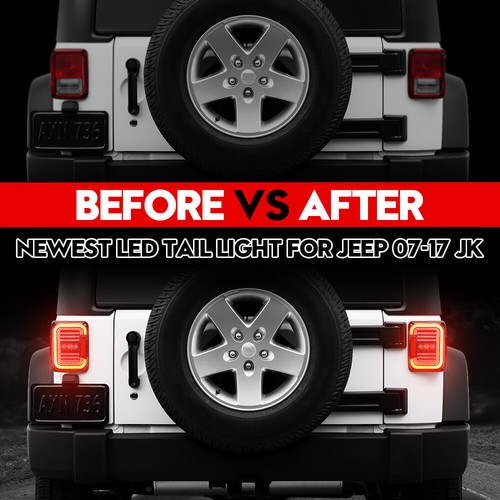 7" LED Headlights Tail Lights Fog Lights Turn Signal Lamps For Jeep JK 2007-2018 - Picture 11 of 19