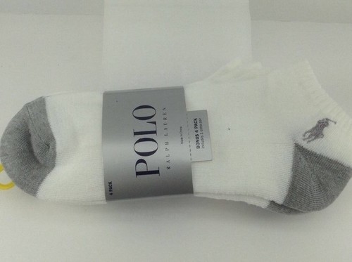 Men's RALPH LAUREN White Casual Socks - 4 PACK - $33 MSRP - 30% off - Picture 1 of 3