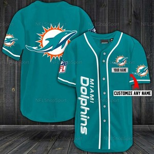 Miami dolphins baseball jersey Clearance