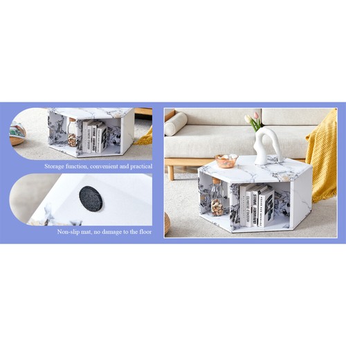 Hexagonal coffee table, multi-hole design,suitable for all kinds of style scenes - Picture 15 of 55