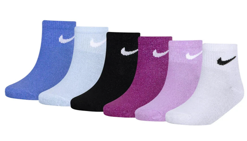 6 PAIRS NIKE JORDAN BOY GIRL Cushion Lightweight Crew Socks 7C-10C OR 10C-3Y $24 - Picture 12 of 38