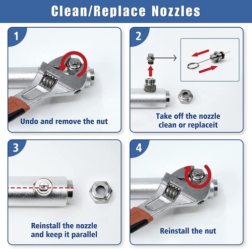 18" Pressure Washer Surface Cleaner with 4 Wheels Stainless Steel Housing F0G1 - Picture 6 of 12