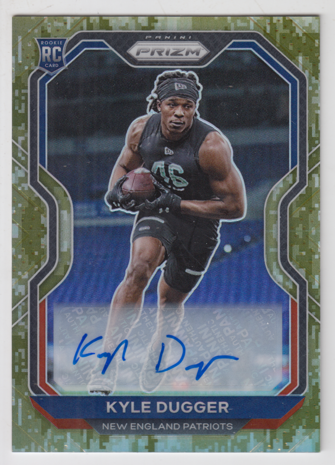 2020 PANINI PRIZM KYLE DUGGER ROOKIE RC /25 AUTO CAMO AUTOGRAPH #368 25/25