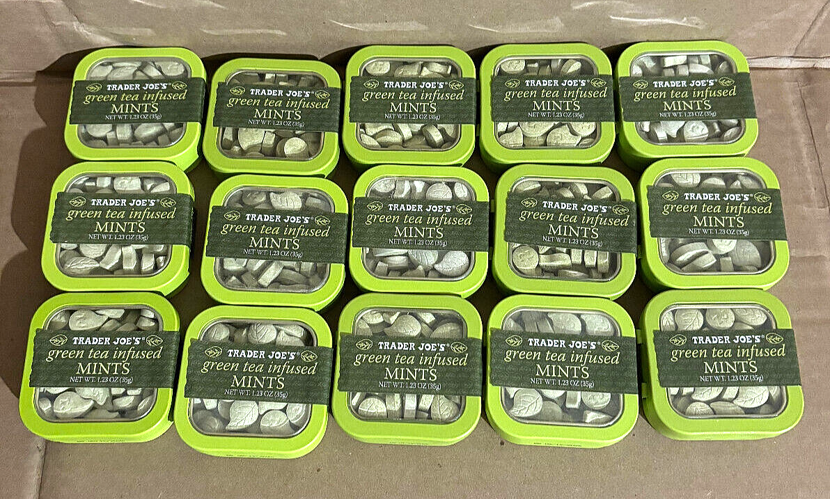 15 Pack Trader Joe's Green Tea Infused Mints 1.2 oz Sealed | eBay