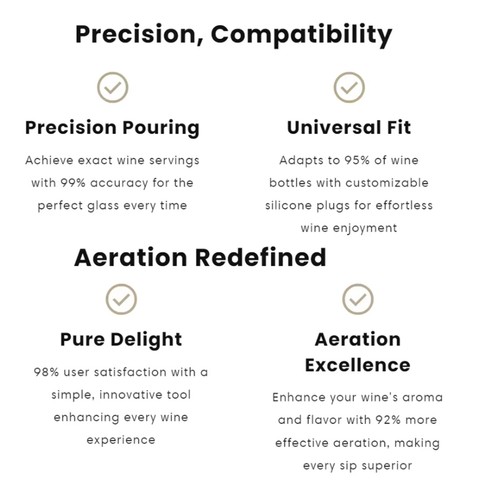 Electric Wine Aerator Dispenser Preserver Decanter Pour Spout Sediment Filter - Picture 4 of 15