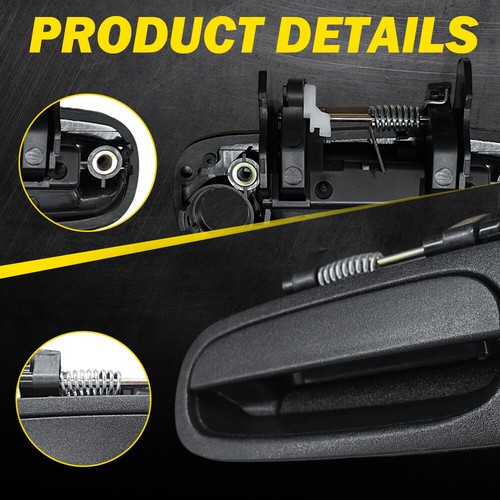 For 04-06 Scion xB Black Front Drive Passenger Side Outer Door Handle w/ Keyhole - Picture 17 of 38