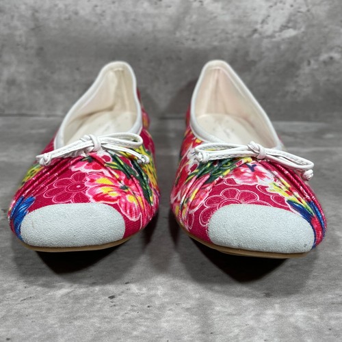 Jessica Simpson Square Toe Slip On Floral Fabric Ballet Flats Women's 9.5 B - Picture 2 of 16