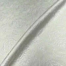 Off White Treasure Jacquard, Quilted Look - Custom Tablecloths, Machine Washable