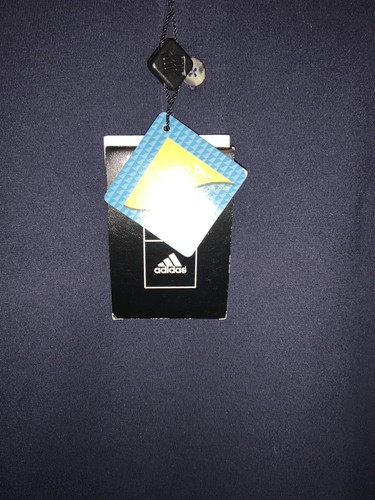 Adidas ClimaLite Herren Golf Kragen SS Strick bestickt Shirt blau Neu mit Etikett XL - Bild 3 von 10