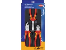 KNIPEX 00 20 12 Zangensatz Elektro-Paket Inhalt 3 teilig VDE verchromt Kunststof
