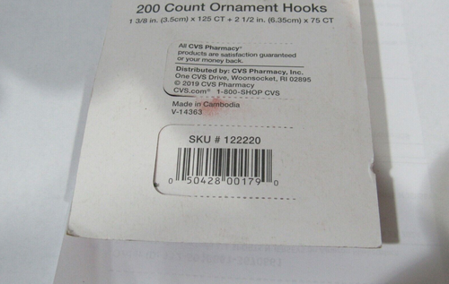 Green Ornaments Hooks 125-1 3/8" 75-2.5" Ornaments 200 Total Hooks Merry Brite - Picture 2 of 2