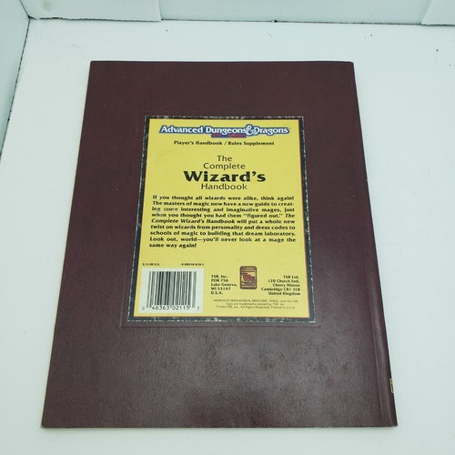 Advanced Dungeons & Dragons 2E The Complete Wizard's Handbook 1990 D&D TSR - Bild 9 von 13