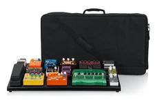 Gator GPB-XBAK-1 Aluminum Guitar Pedal Board, Black w/Carry Bag; Extra Large: 32