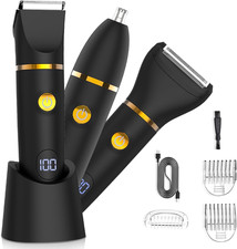 Manscape Body Hair Trimmer for Men: Pubic Hair Trimmer, 3 in 1 Versatile Electri